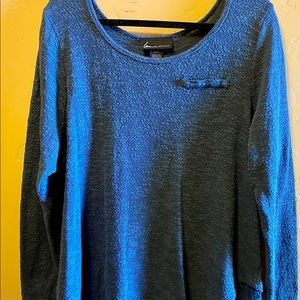 Lane Bryant Blue Light Sweater with Lace Detail
